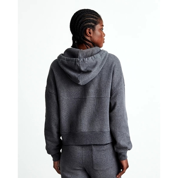 Everlane Sweatshirt Womens XL Dark Gray The Track Hoodie Fill Zip Jacket… - Picture 15 of 15